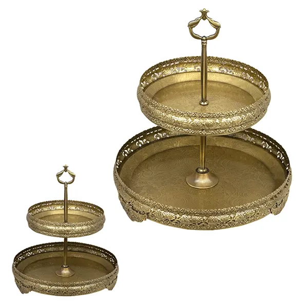 شیرینی خوری دو طبقه گرد 4071 آنتیک