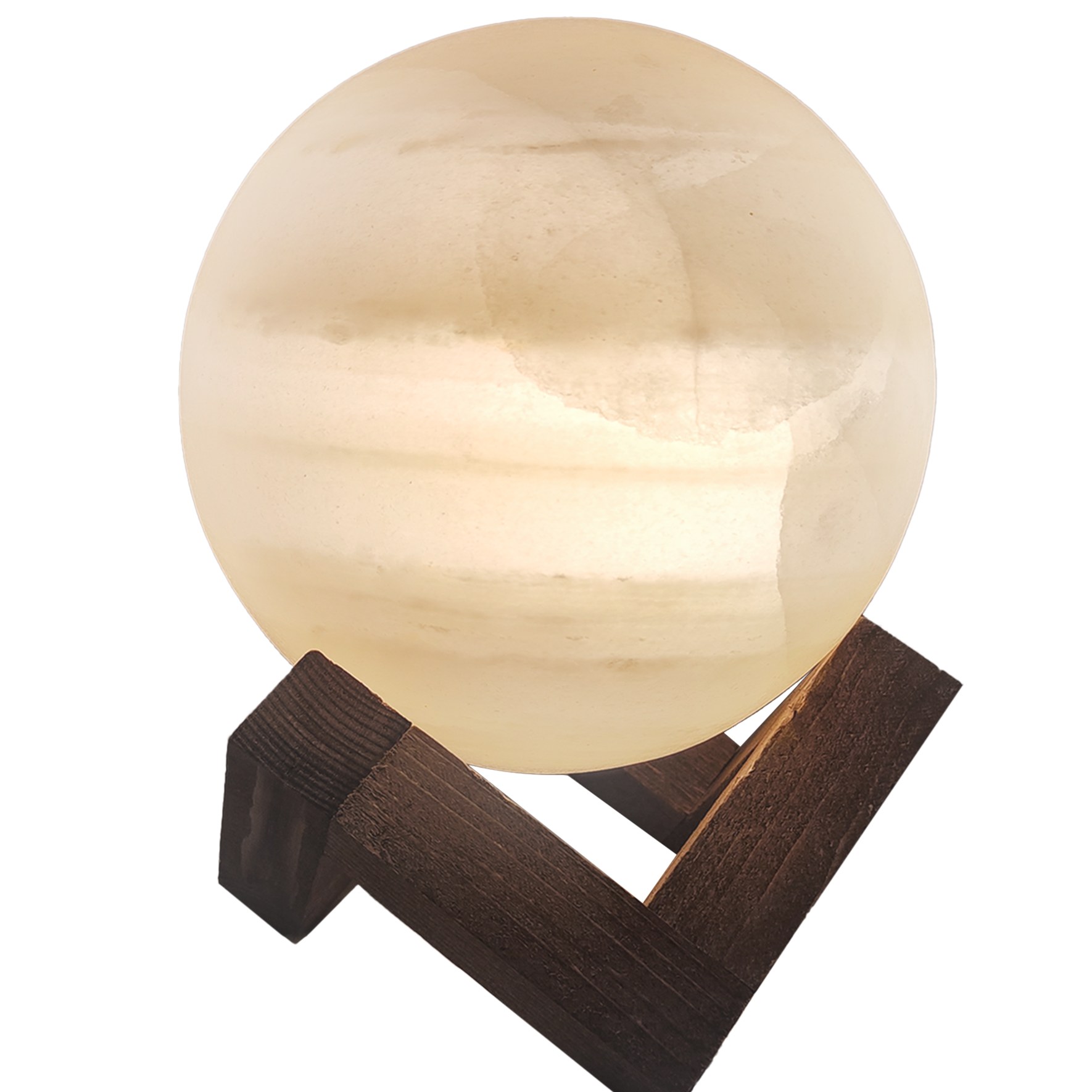 آباژور گوی سنگ نمک  در اندازه 14 سانتیمتر