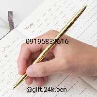 خودکار روکش طلا با حک اسم  بهمراه جعبه و شناسنامه اصلی