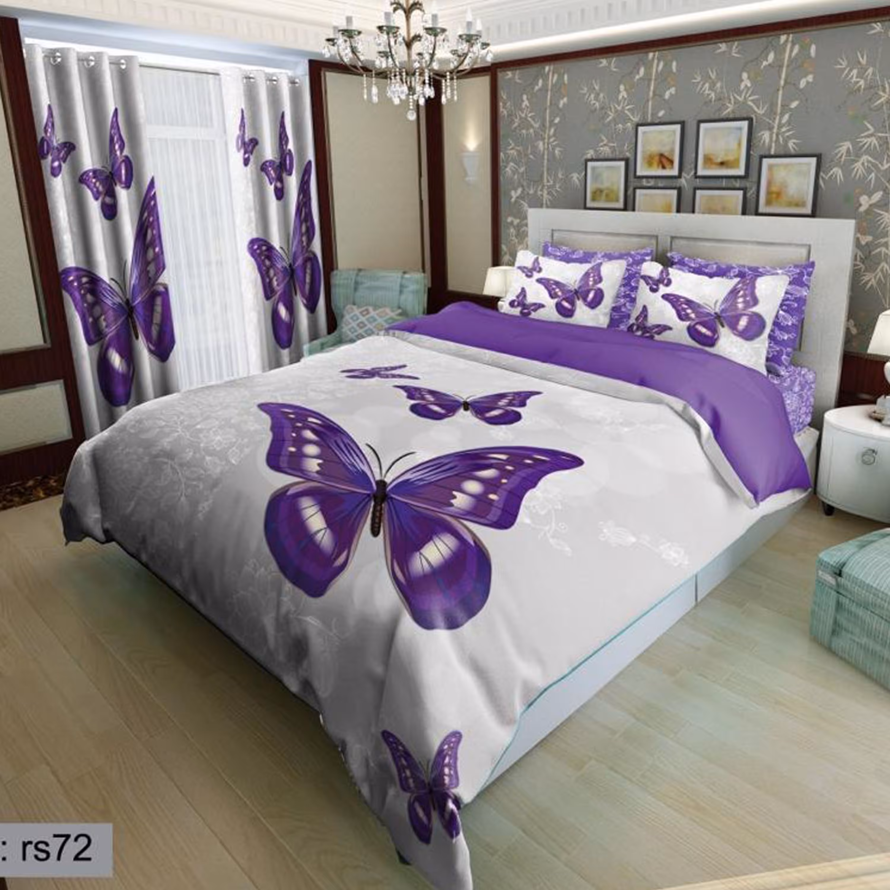 سرویس روتختی 1 نفره تنسل چاپی برندترک لند (Turk Land)  کد rs 72