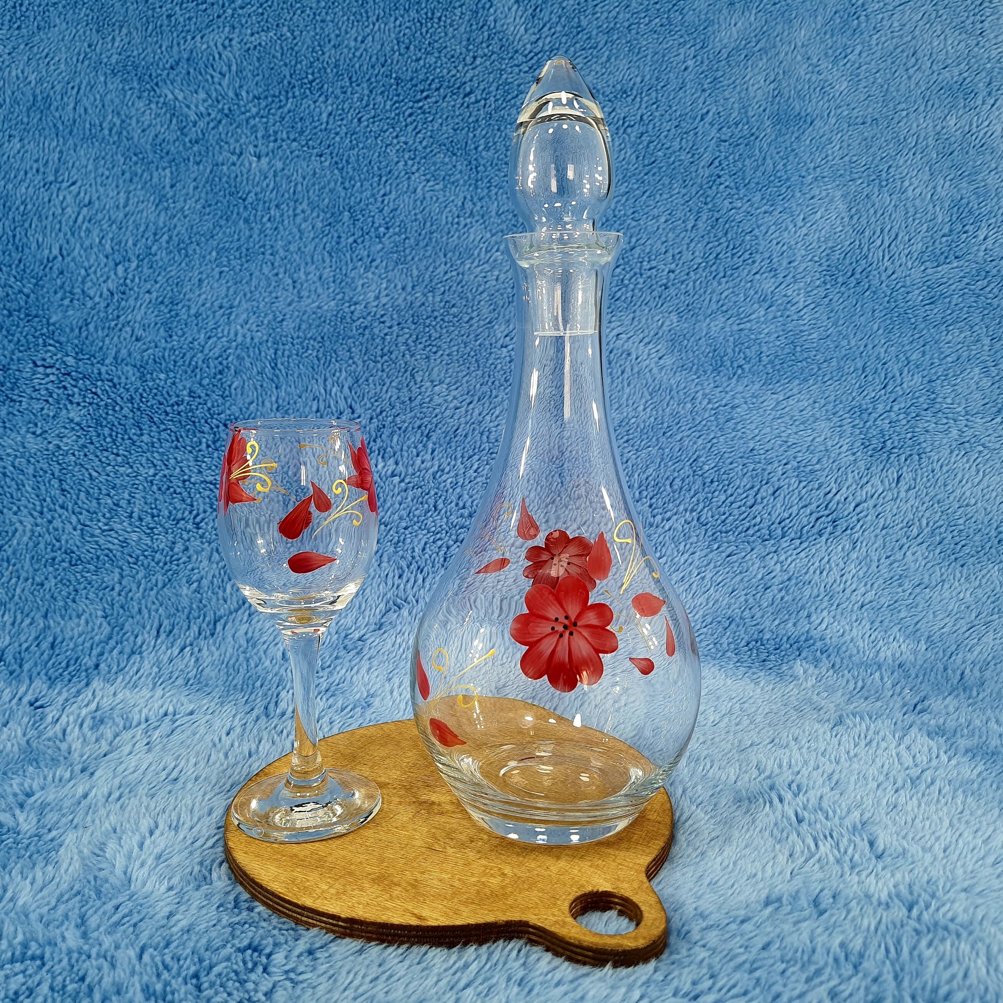 تنگ و گیلاس گلدار پاشاباغچه ترکیه کد 98911 جعبه کادویی