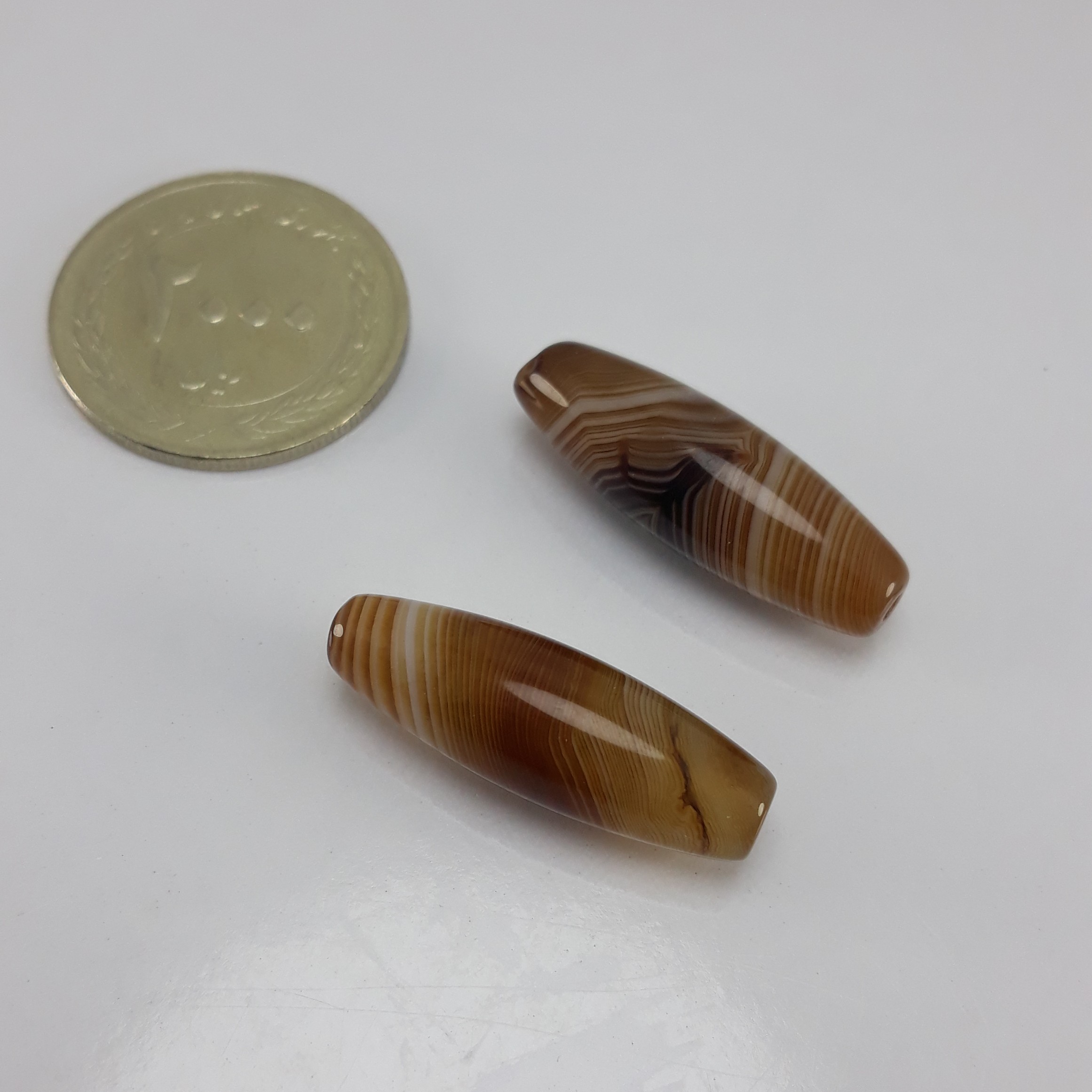 یک جفت مهره عقیق سلیمانی خاص 