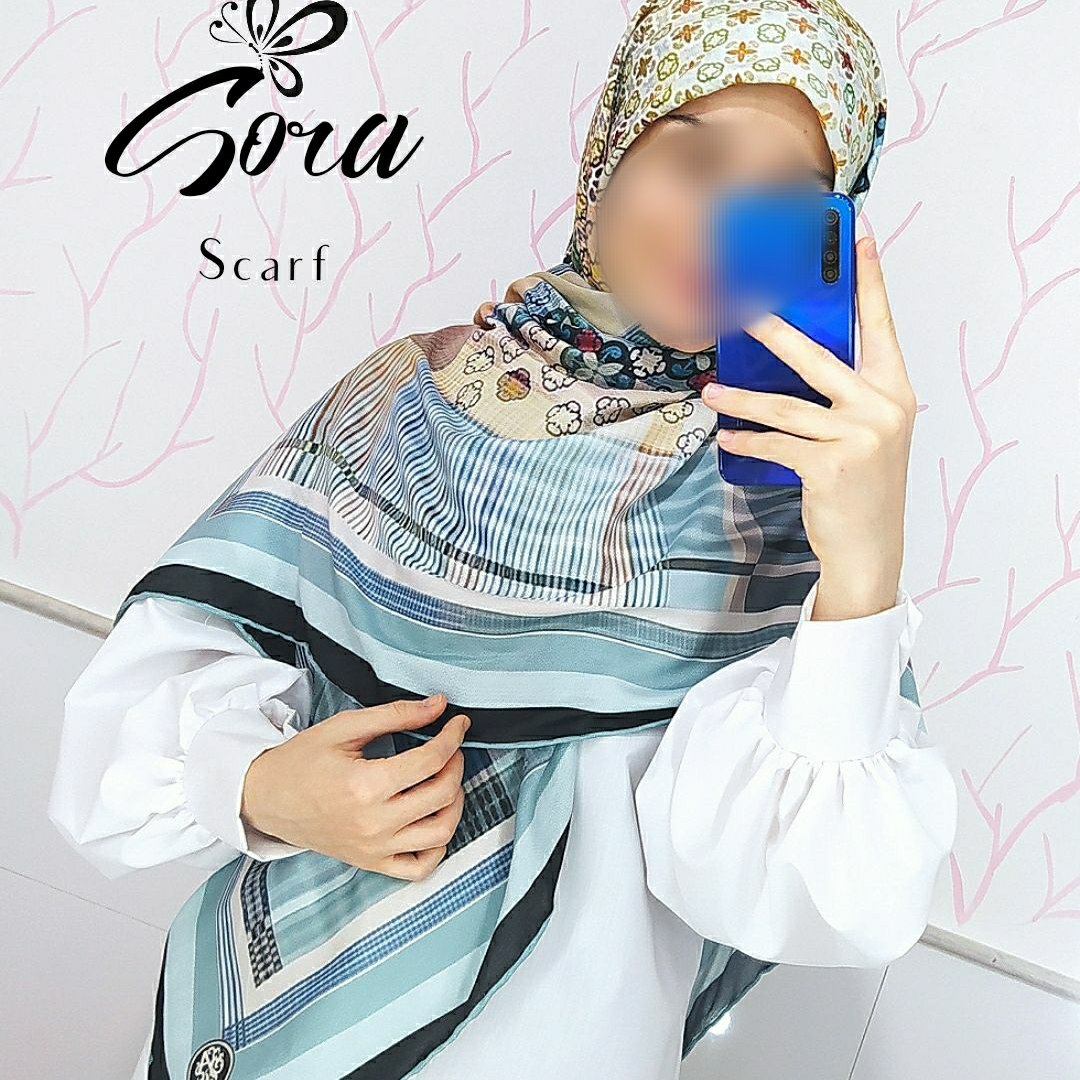 روسری دور دست دوز قواره 130 سبک راحت دور دست دوز خوش پوش