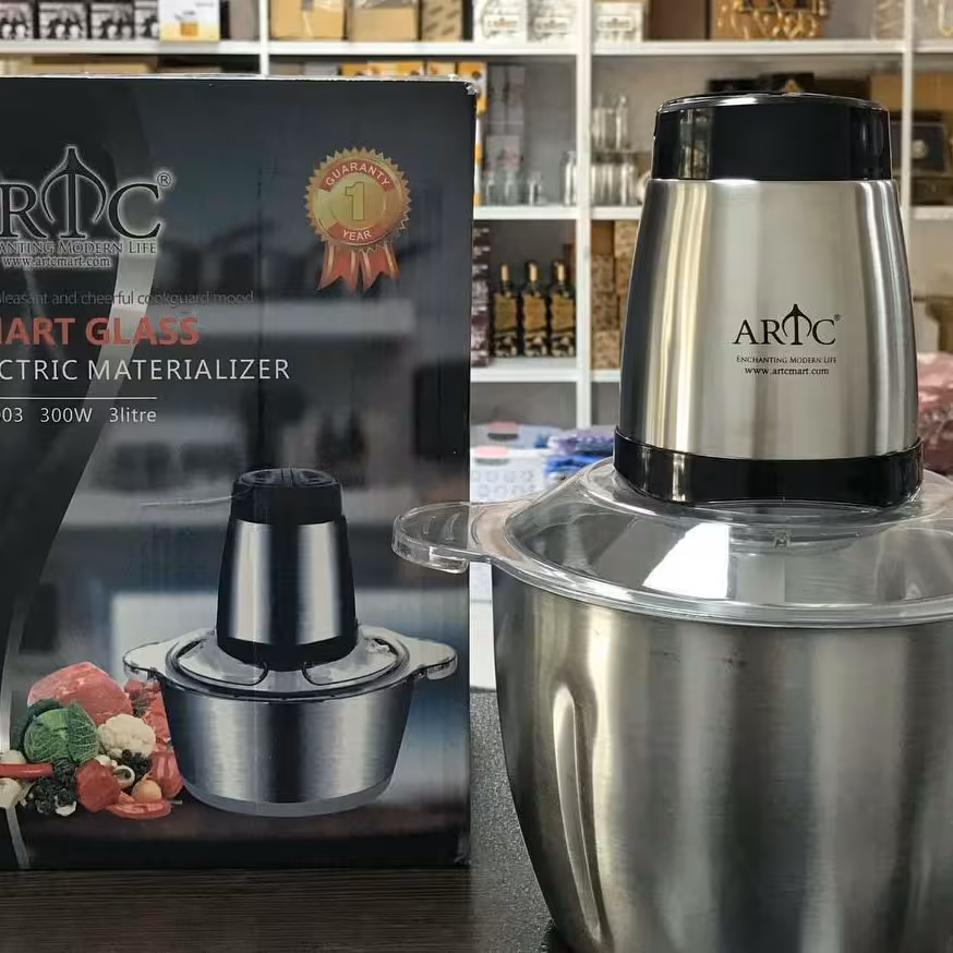 خردکن و غذا ساز برقی 3 لیتری تمام استیل مارک artc