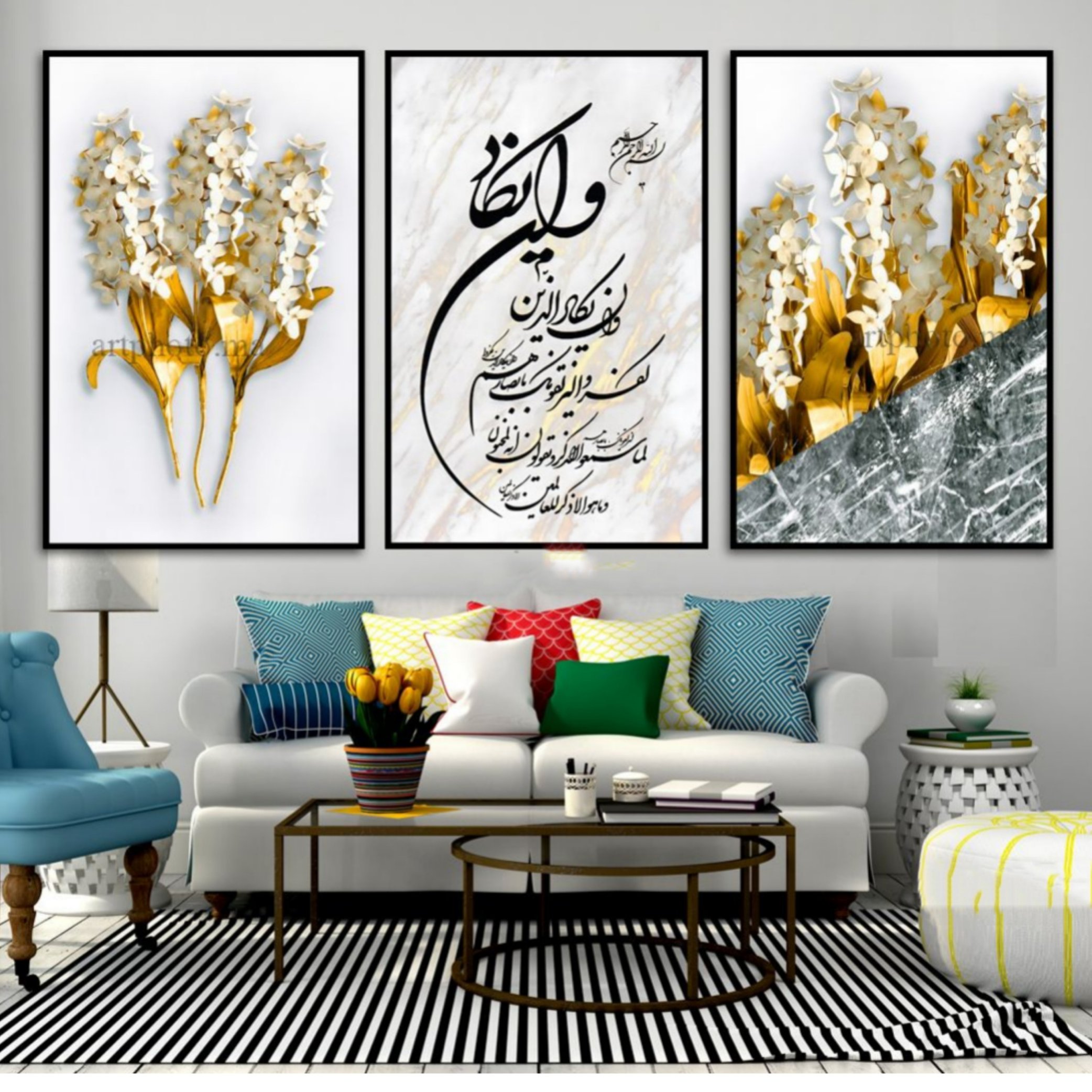 تابلو دکوراتیو 3تیکه کد 0007