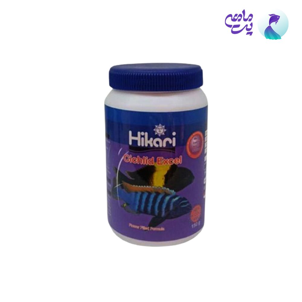 غذای ماهی سیچلاید هیکاری cichlid excel وزن 150 گرم