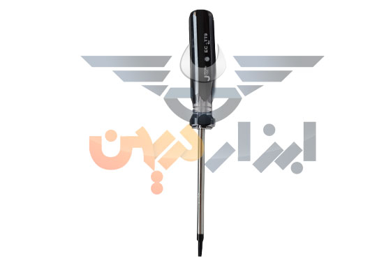 پیچ گوشتی سایز t9  ستاره ای سوراخ دار جی تک jetech