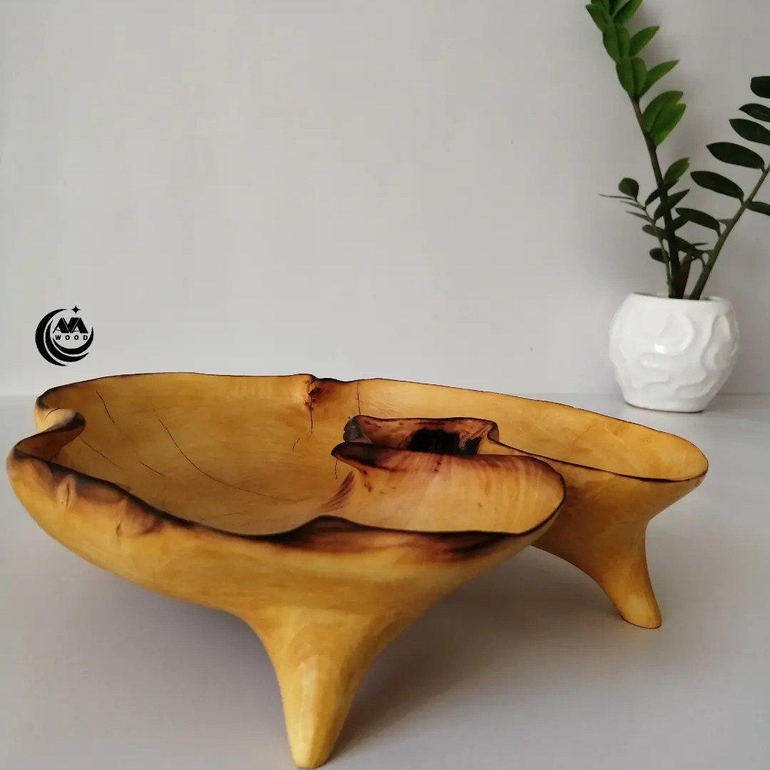 آجیل خوری پایه دار چوب گلابی