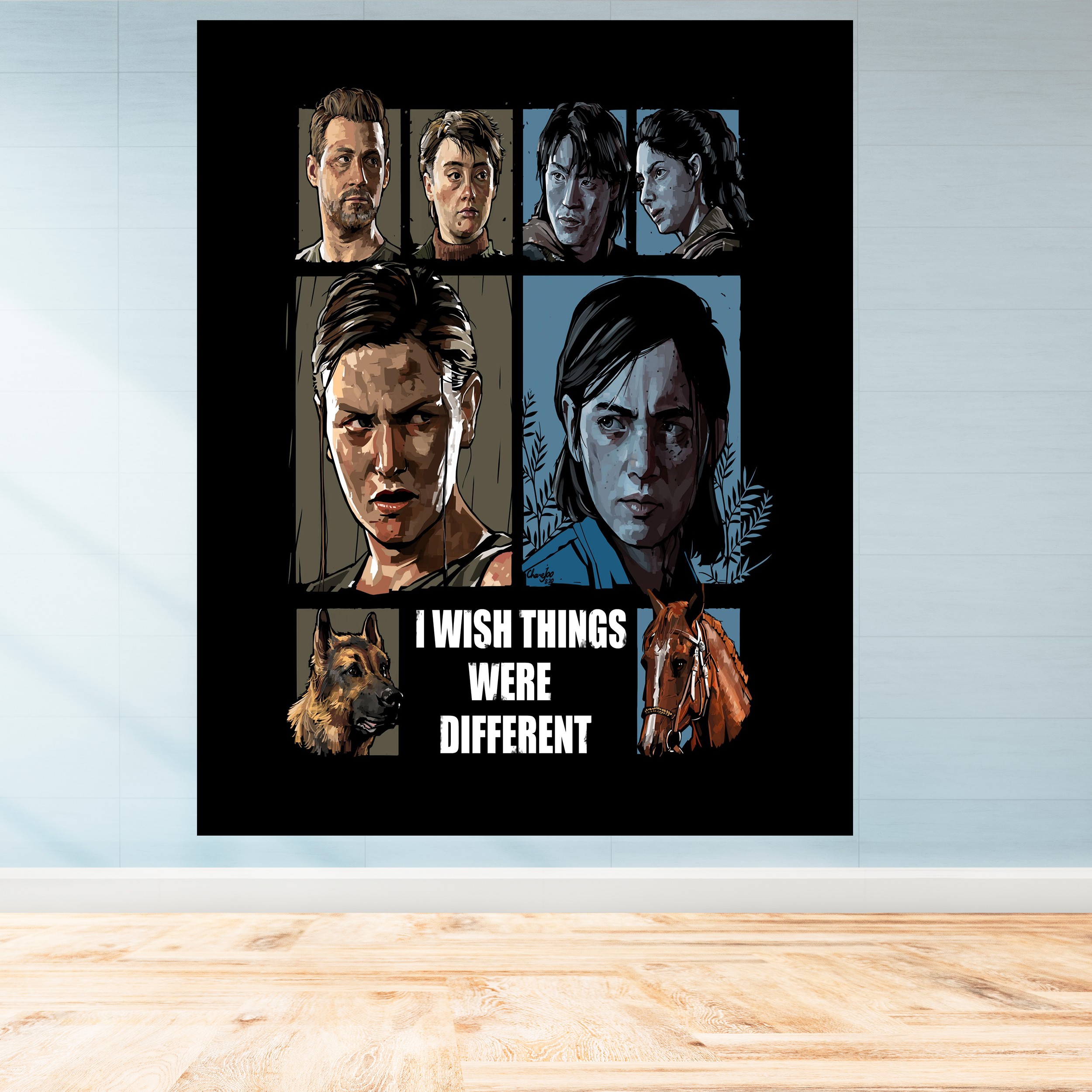 تابلو شاسی گیمینگ طرح لست آف آس 2 last of us سایز  30 در 40 کد 1267