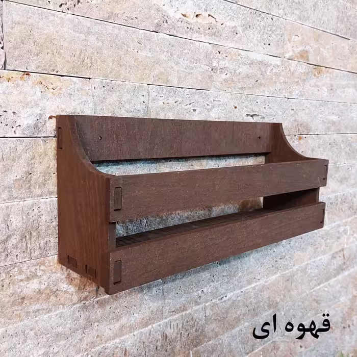 شلف دیواری جاکتابی خونه خاص رنگ قهوه ای