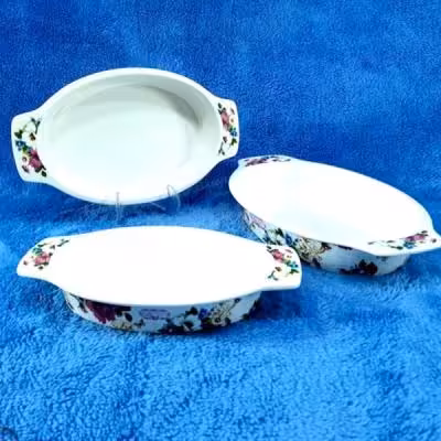 تابه سه تایی سرامیکی گلدار مدل 8663