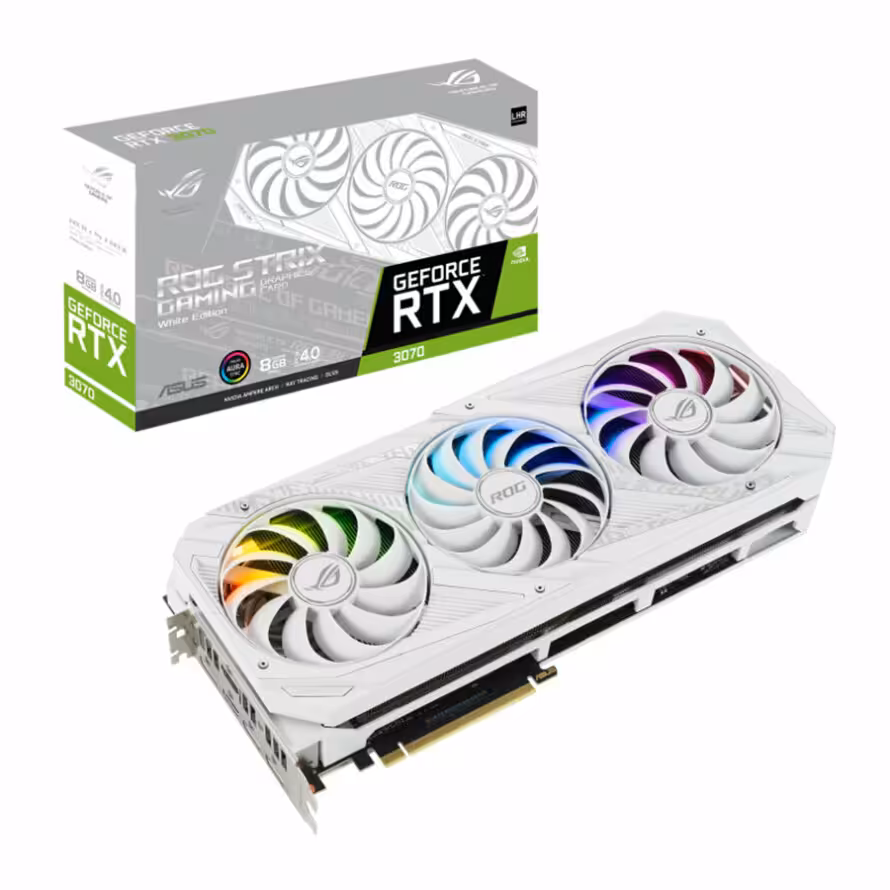 کارت گرافیک ایسوس ROG STRIX RTX 3070 8G WHITE V2