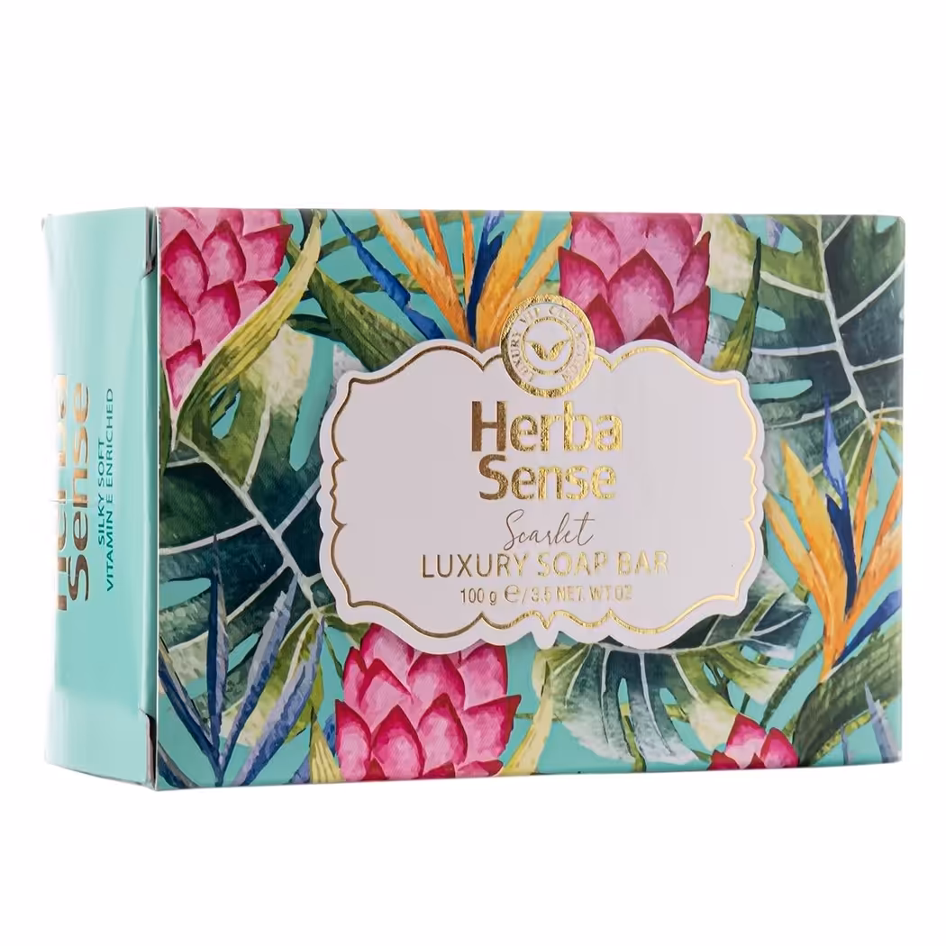 صابون سبز  هرباسنس آردن scarlet با رایحه ی چای سبز