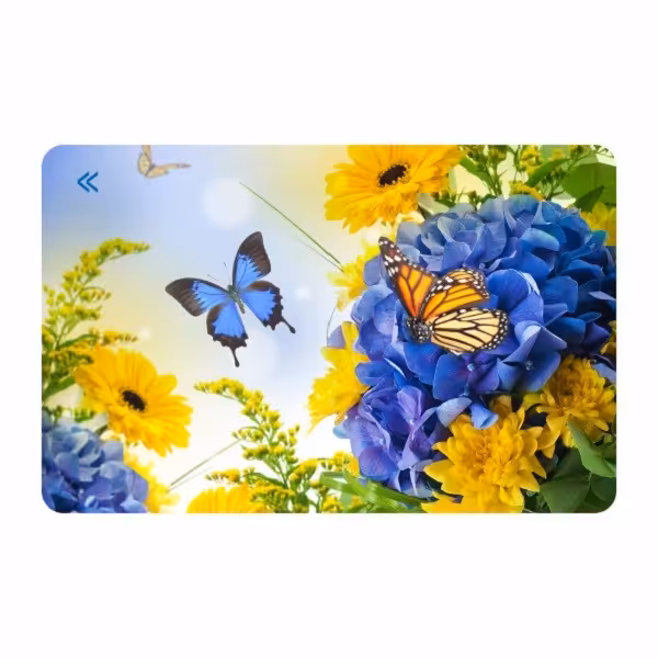 استیکر کارت مدل گل 1