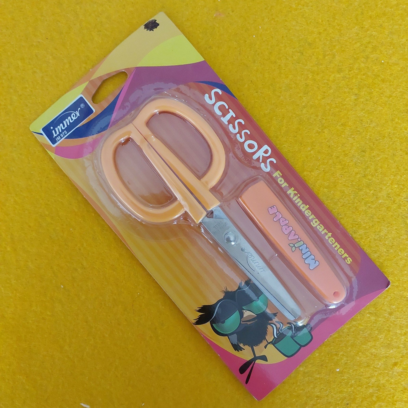 قیچی ایمر غلاف دار تیغه فلزی مهدکودکی و دانش آموزی