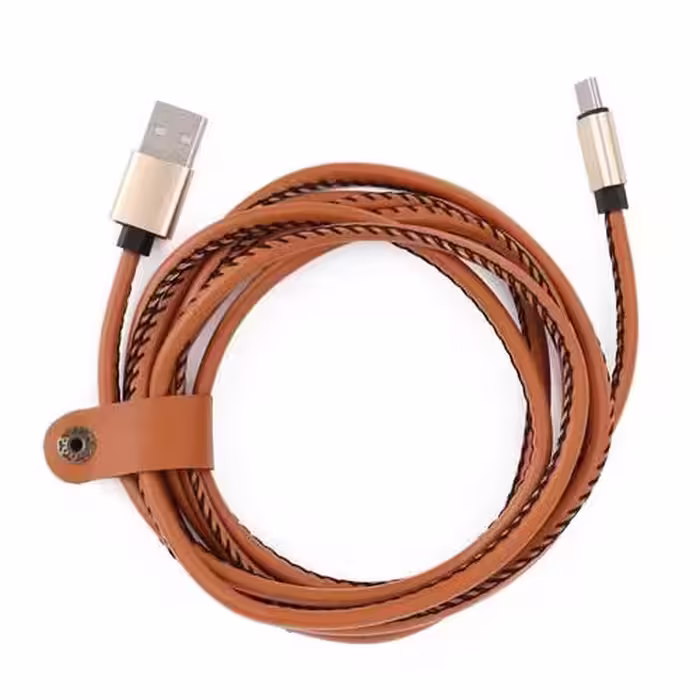 کابل شارژ فست چرمی microUSB اورجینال