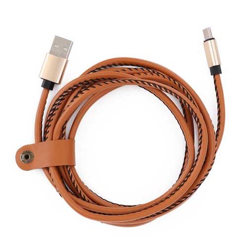کابل شارژ فست چرمی microUSB اورجینال