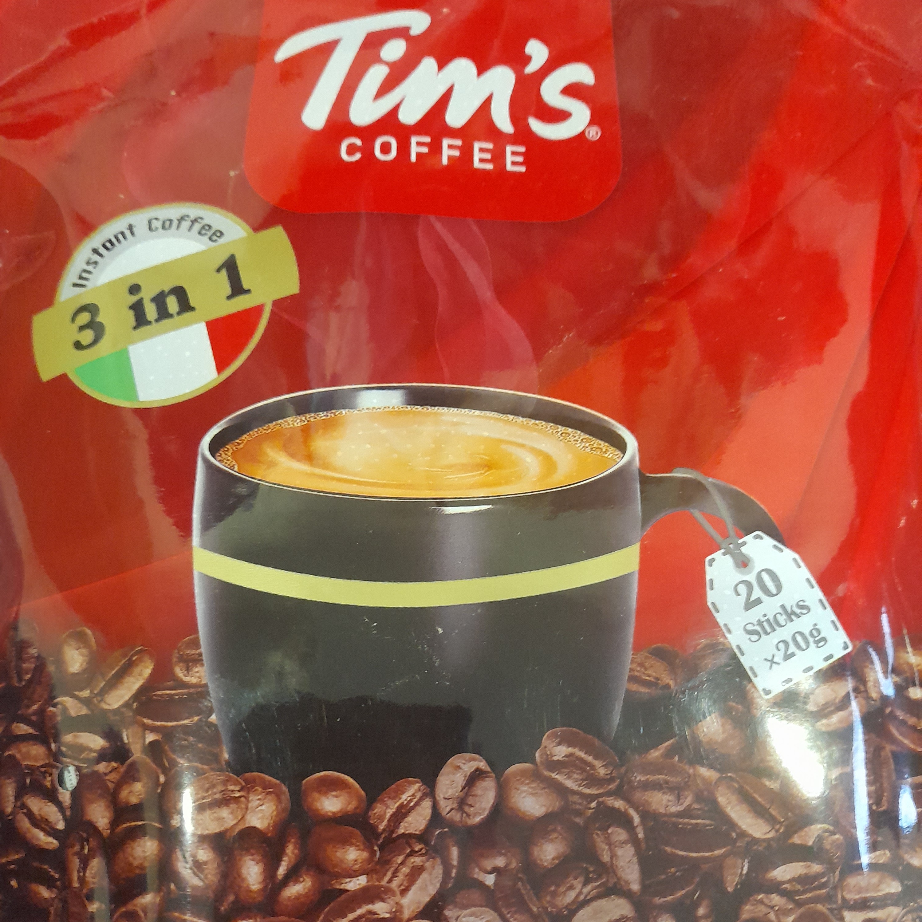 کافی میکس( پودر قهوه فوری) تیمز 3 در 1  بسته 20 عددی