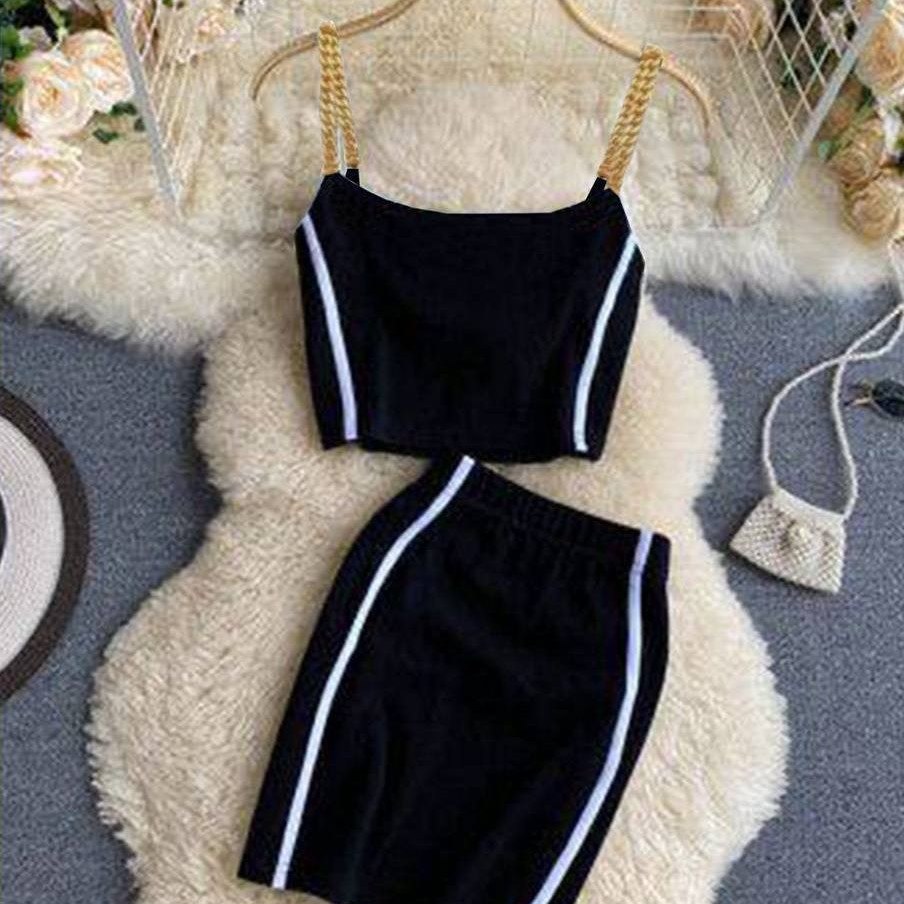  ست نیمتنه دامن مجلسی فانتزی زنجیردار