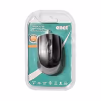 موس سیم دار enet مدل 136 رنگ مشکی طوسی Optical
