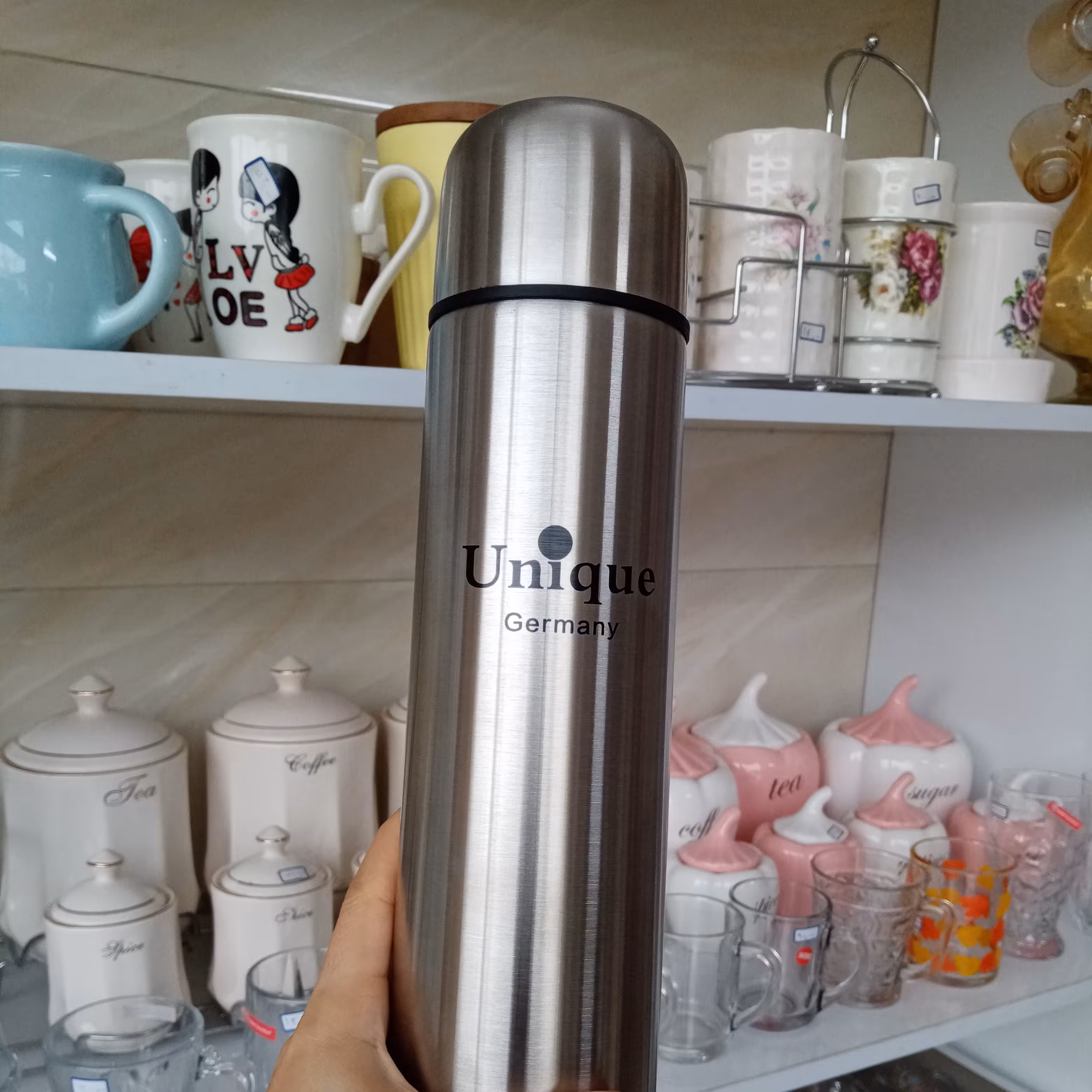 فلاسک تمام استیل 1لیتری یونیک کاوردار