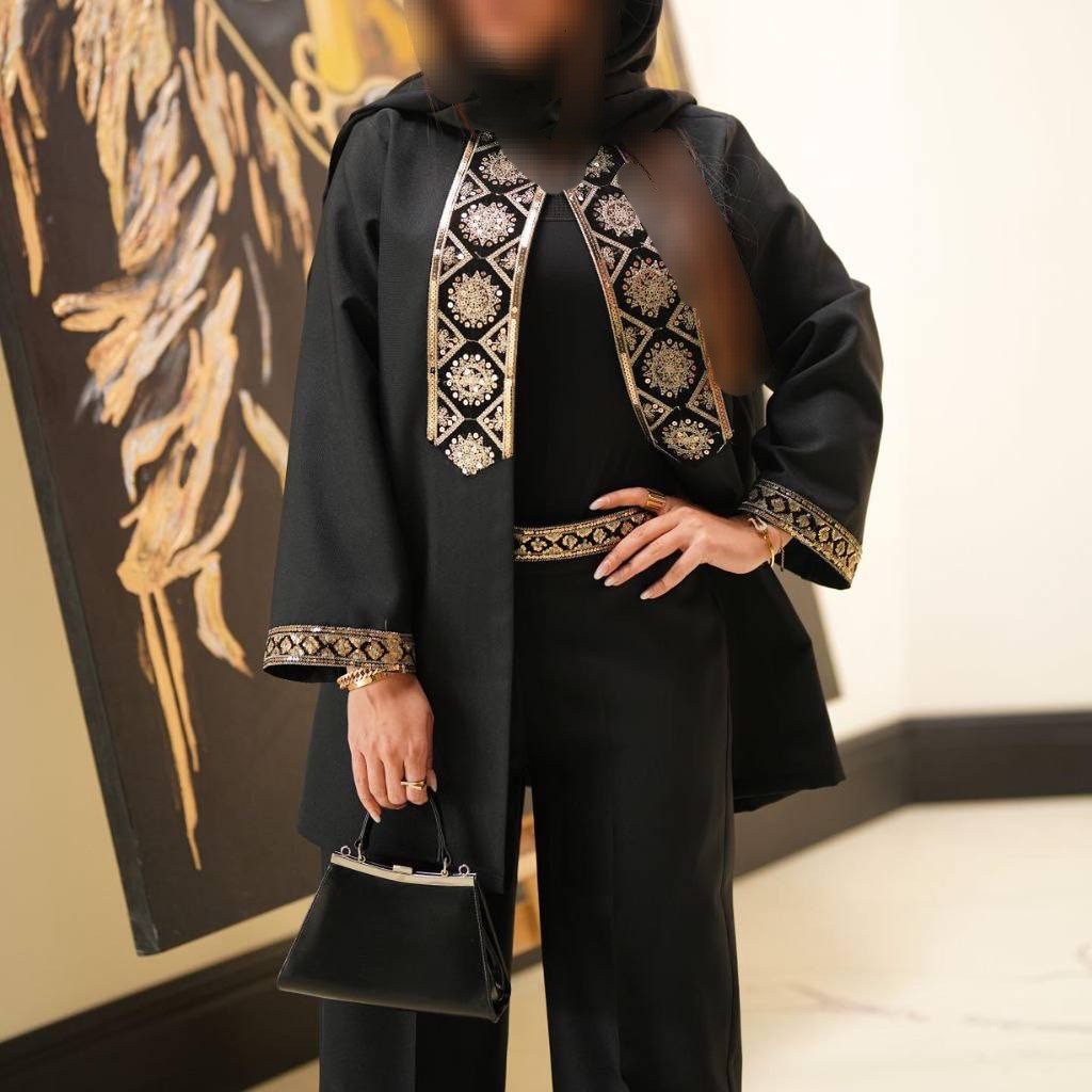 ست مانتو و شلوار  سوزندوزی هندی