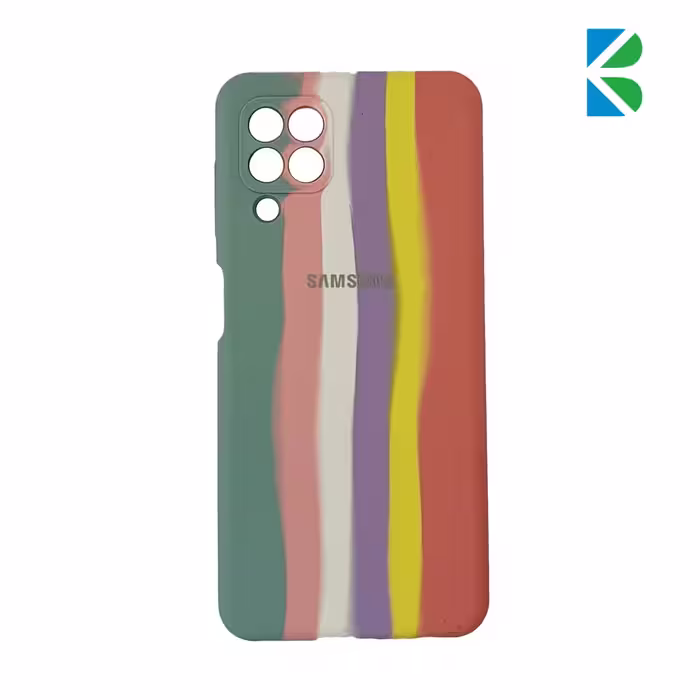 قاب سیلیکونی رنگین کمانی محافظ لنزدار برای گوشی‌ سامسونگ A22(4G)