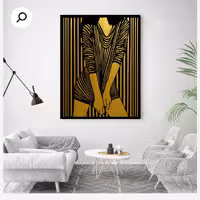 شابلون تابلو دختر  کد 83 سایز 40 در 60 