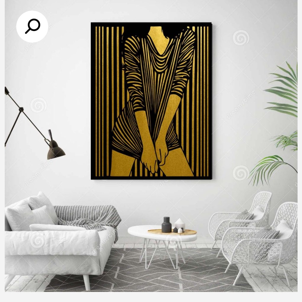 شابلون تابلو دختر  کد 83 سایز 40 در 60 