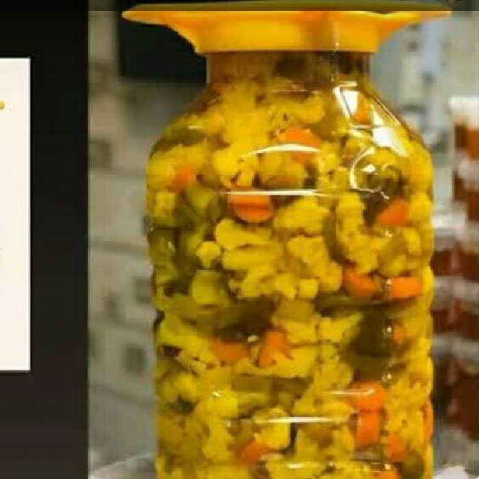 ترشی  گل کلم مخلوط خوش رنگ(10کیلویی)