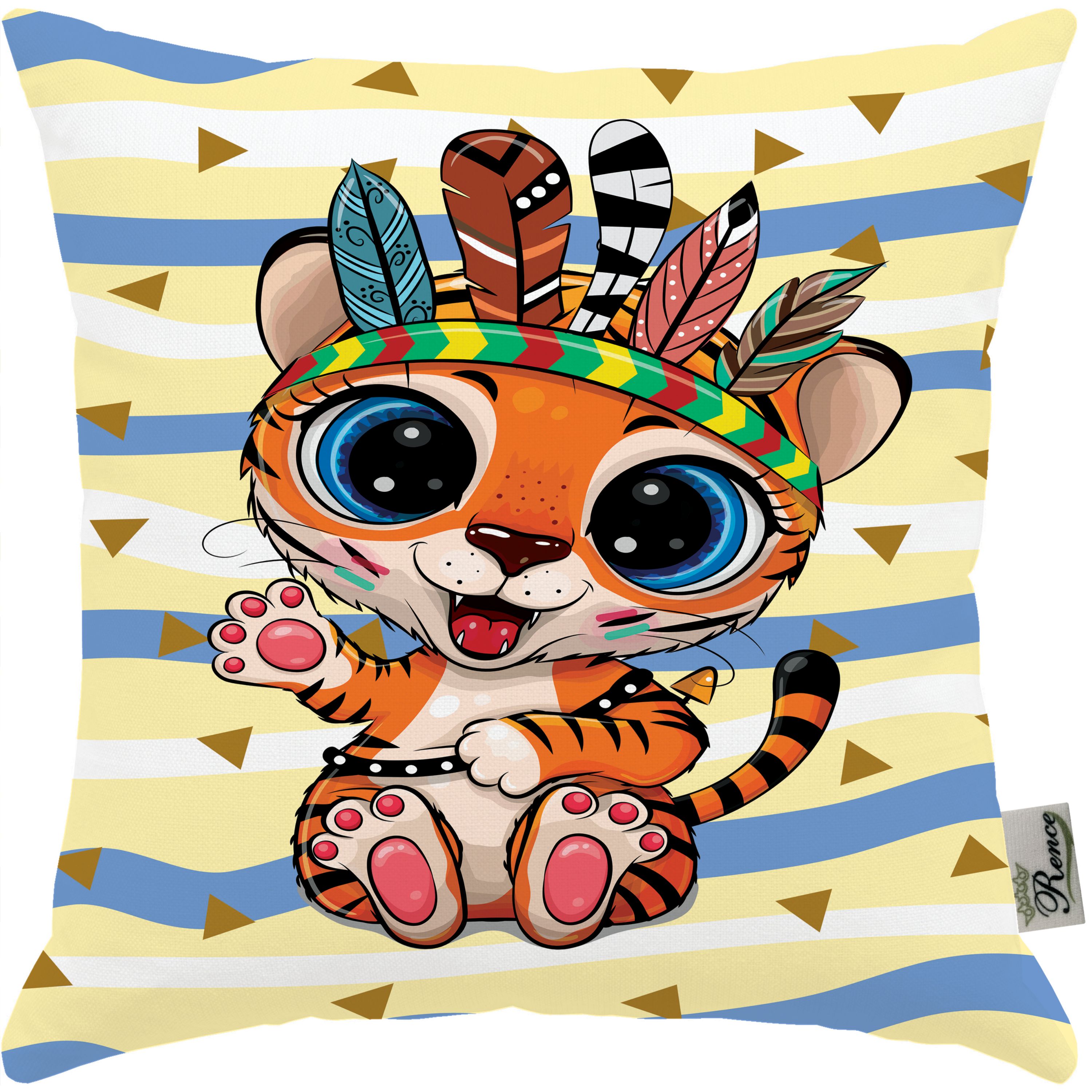 کوسن مبل مخمل طرح کودک سایز 33 در 33 مدل S2-612 شرکت رنس