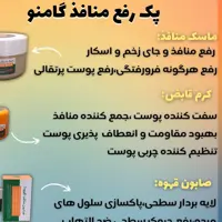 پک منافذ گامنو شامل ماسک منافذ و جای جوش کرم قابض و صابون قهوه