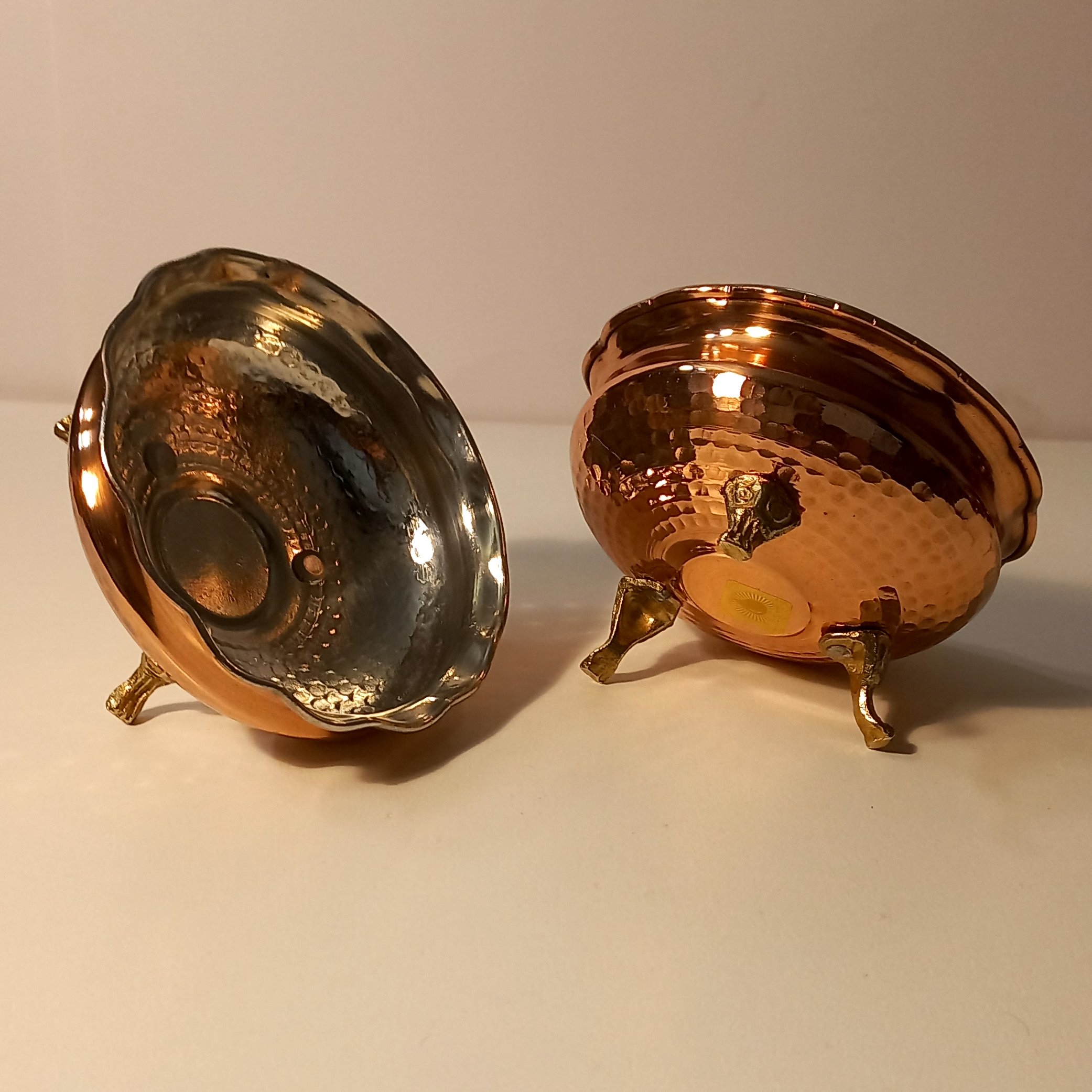 بستنی خوری  مسی 6 عددی  طرح دیبا 3 پایه  کار صنعتگران زنجانی درجه 1  نانو شده 