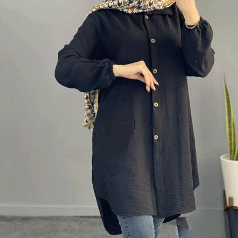 مانتو مشکی ساده