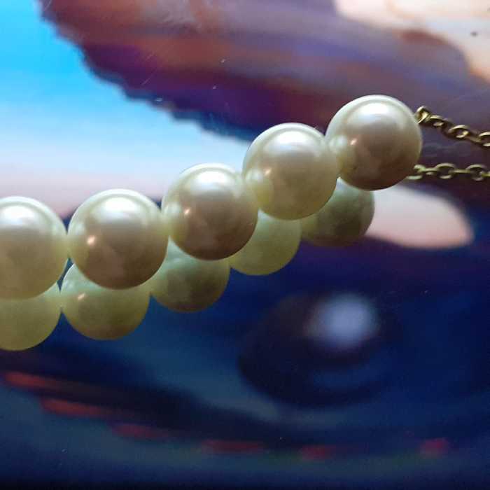 دستبند مروارید نیم هلال رنگ ثابت (186)