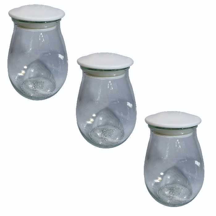 ظرف حبوبات و بنشن سایز 1 مجموعه 3 عددی مانا - صورتی