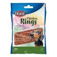 تشویقی سگ تریکسی مدل Chicken Rings وزن 100 گرم KICHIPET