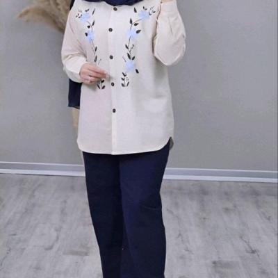 شومیز شلوارگلدوزی