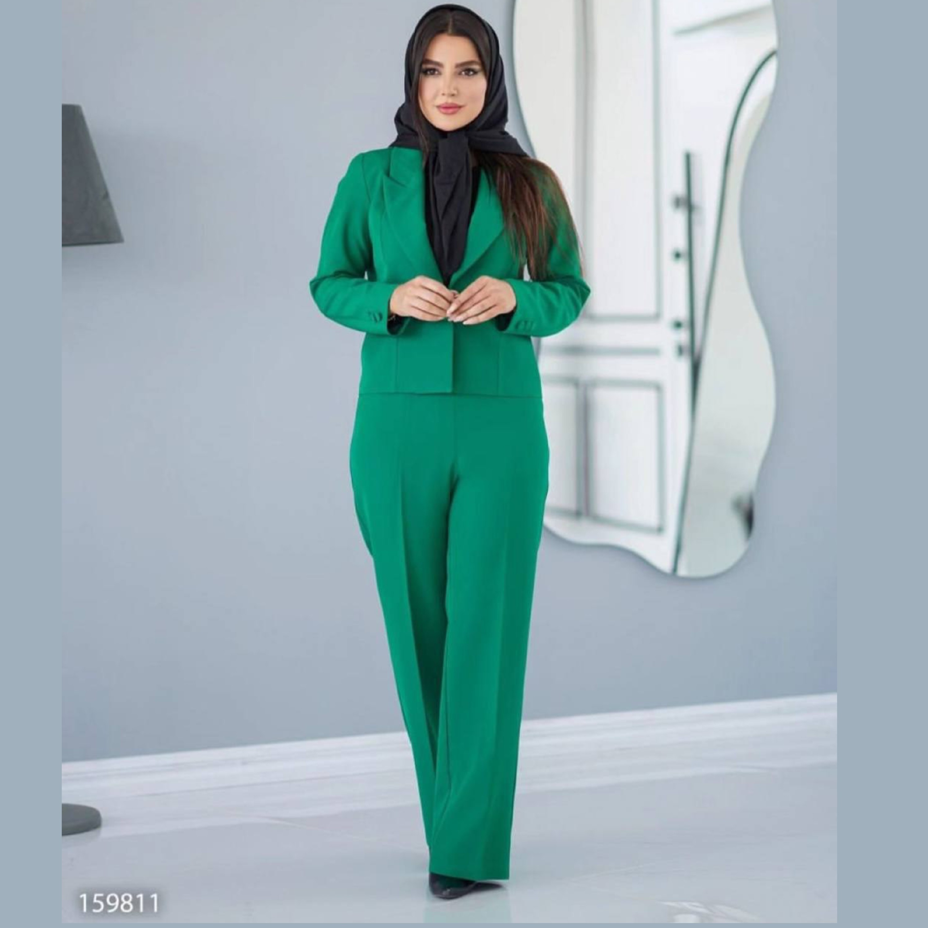 کت و شلوار مازراتی زنانه 3 سایز ارسال رایگان رنگ سبز