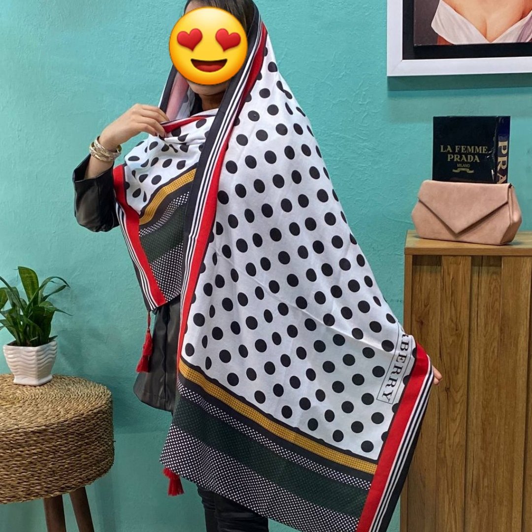 شال موهر منگوله دار دور دوخت 21