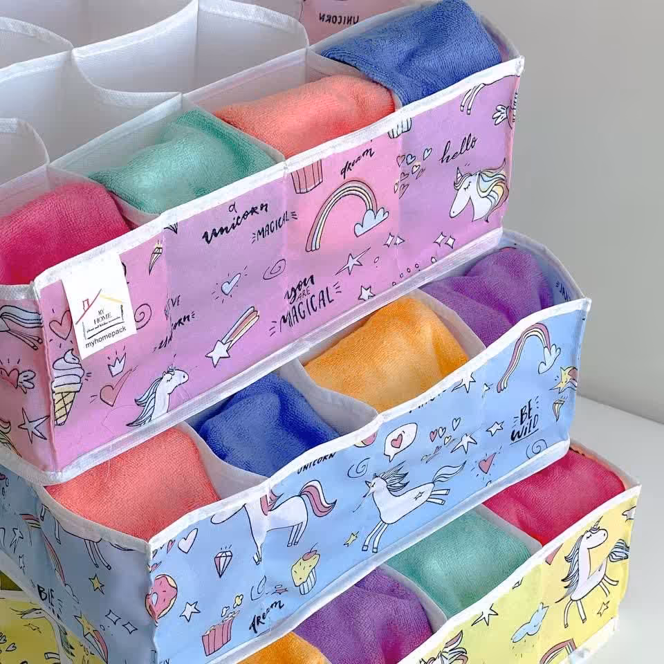 نظم دهنده لباس کودک 16 جیب بسته 6 عددی