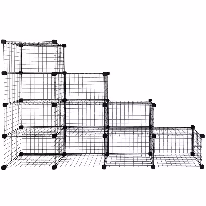 ست قفسه مشبک مدل پله ای چهار طبقه سایز 48x32(ارسال پس کرایه و به عهده مشتری)