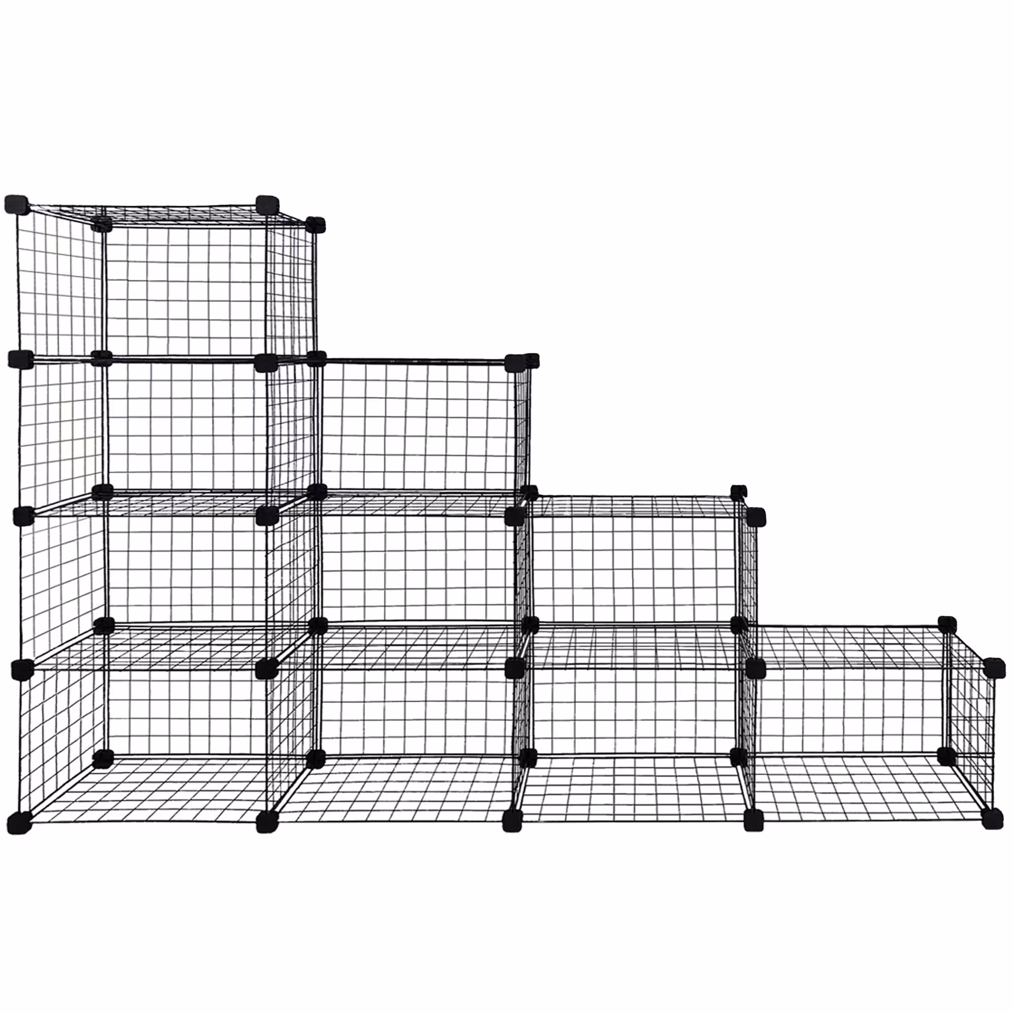 ست قفسه مشبک مدل پله ای چهار طبقه سایز 48x32(ارسال پس کرایه و به عهده مشتری)