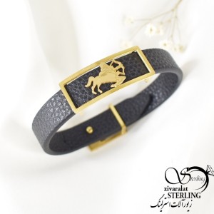 دستبند چرم ماه آذر