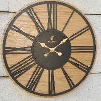 ساعت دیواری چوبی بلوط مدل توکیو (Tokyo) قطر 60 با موتور تایوانی