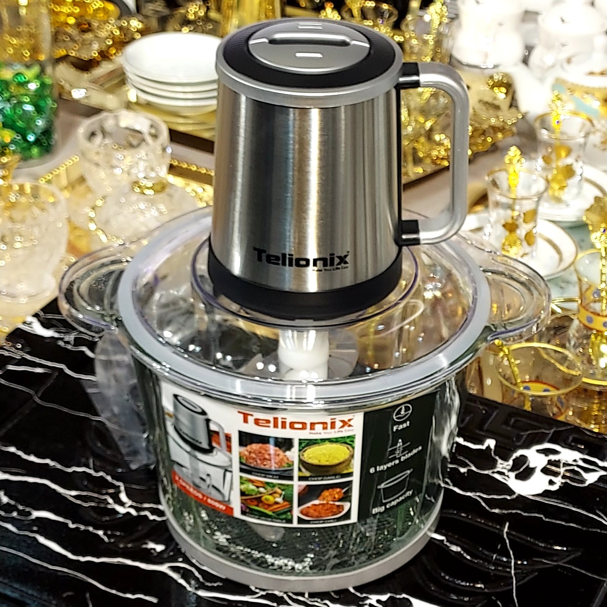 خرد کن-غذا ساز  سه لیتری  پیرکس برند تلیونیکس - تلنکس