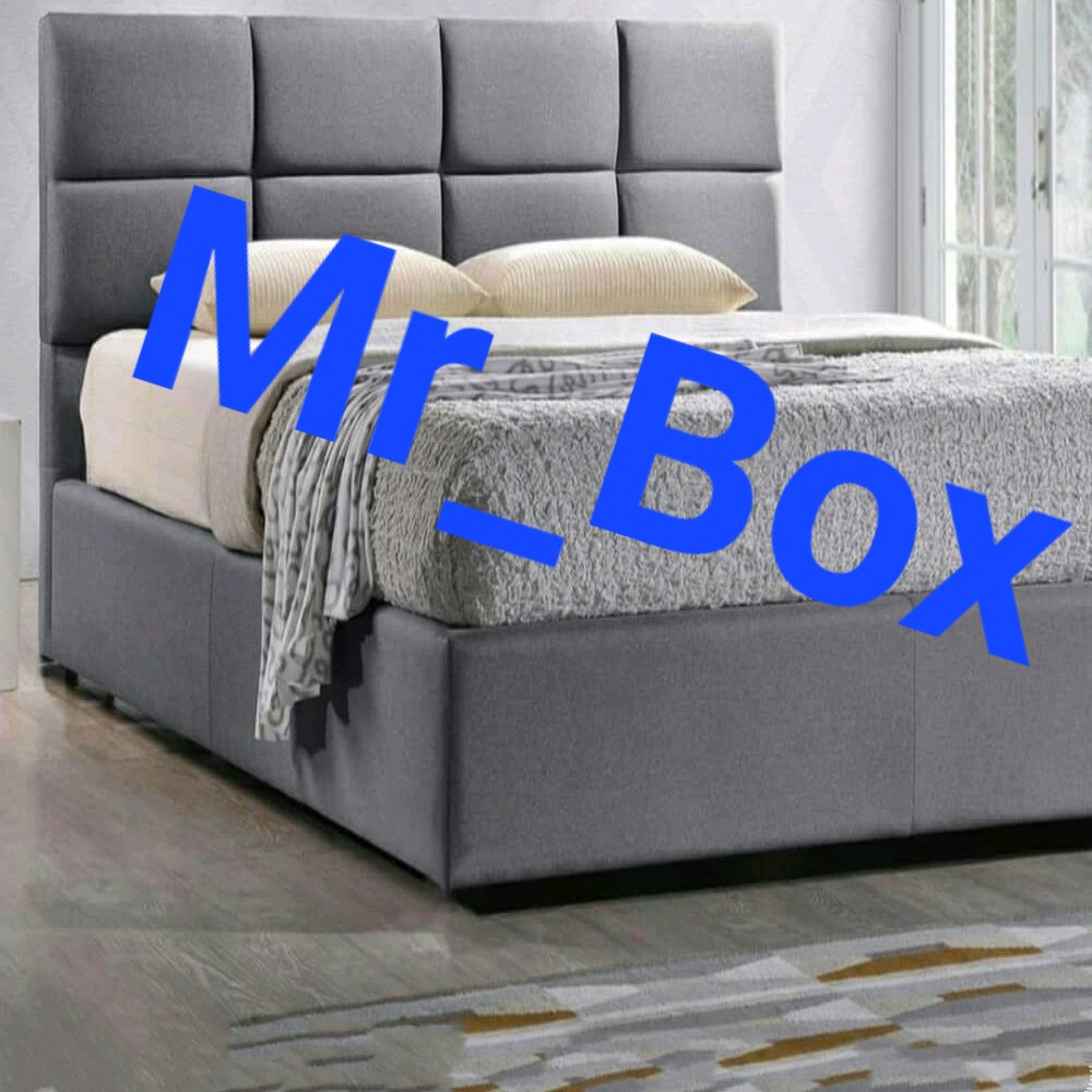 تختخواب باکس هتلی ثابت سایز  90 یکنفره تکنفره لبه دار  با تاج تخت خواب بدون تشک