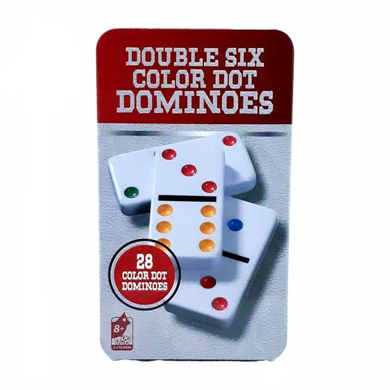 بازی فکری دومینو دابل سیکس Double six color dot dominoes