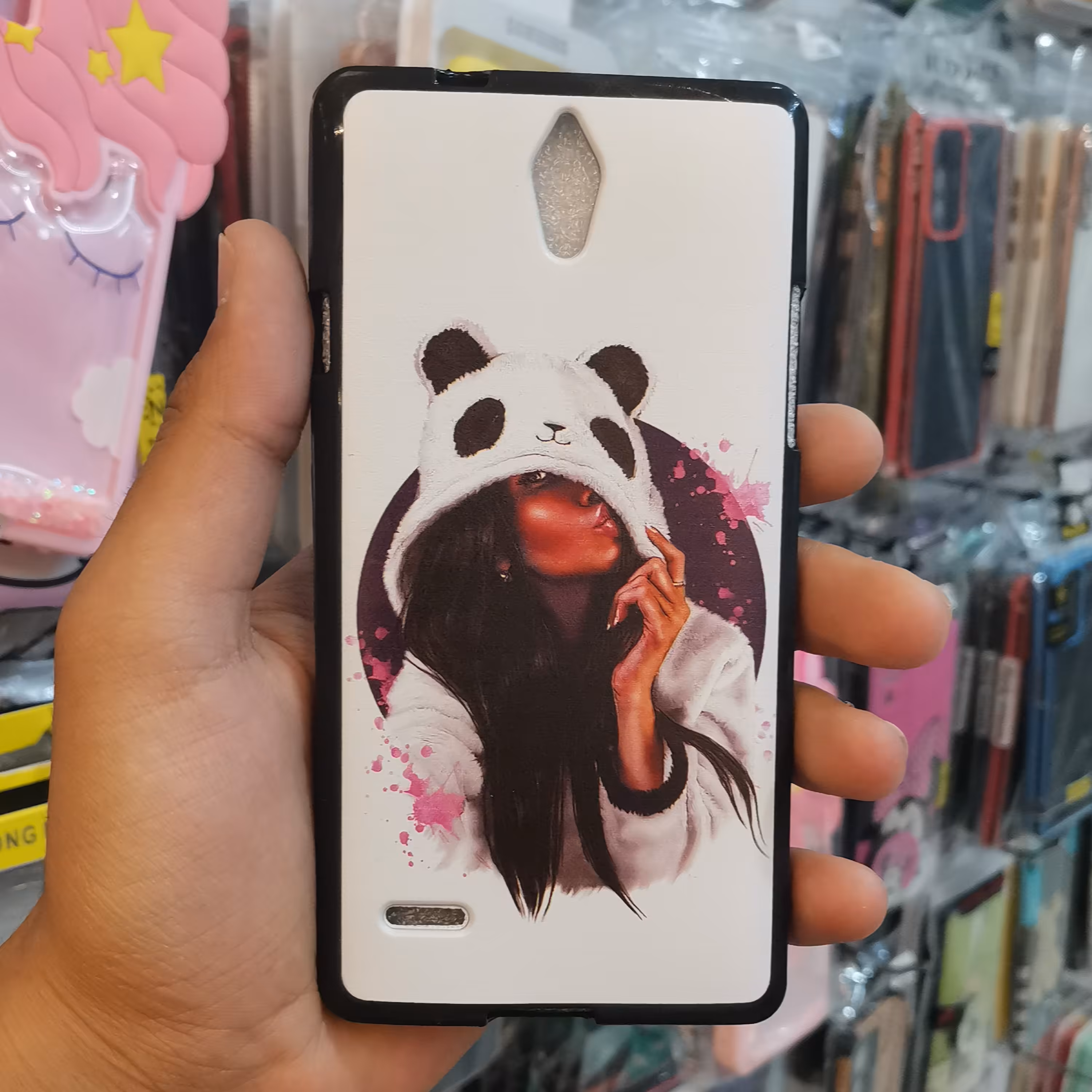 گارد طرح دار دخترانه مناسب برای هواوی g700 و G700 به همراه گلس