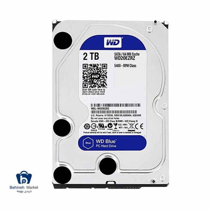 هارد اینترنال وسترن دیجیتال مدل Blue WD20EZRZ ظرفیت 2 ترابایت